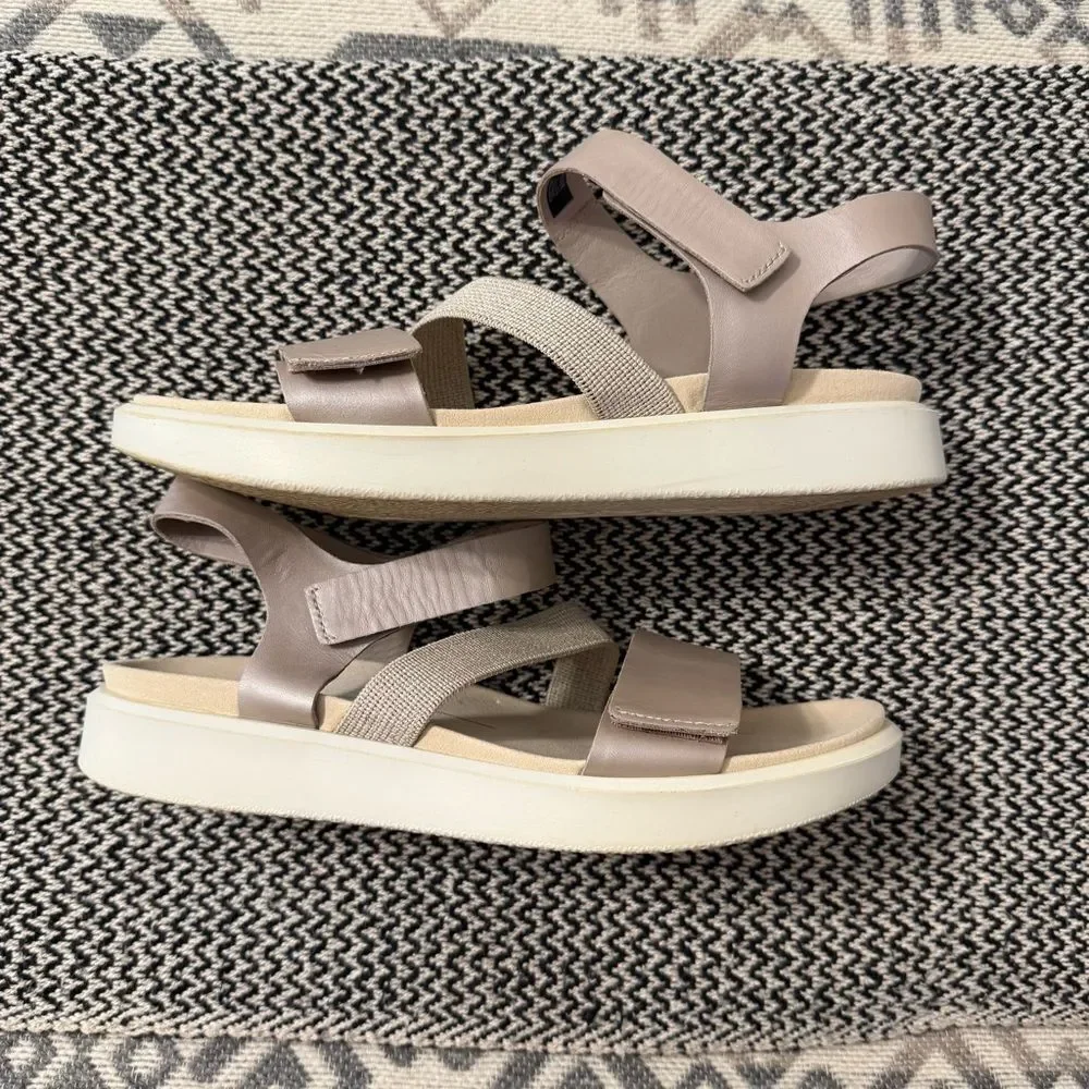 ECCO FLOWT 2 BAND SANDAL GREY ROSE METALLIC - Picture 8 of 11